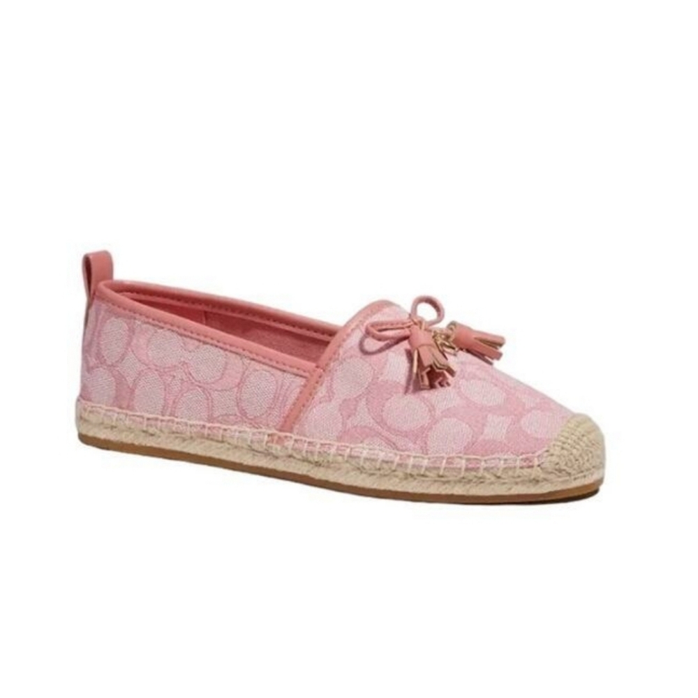 COACH PINK FLATS CARSON ESPADRILLE SHOES SIZE 11
